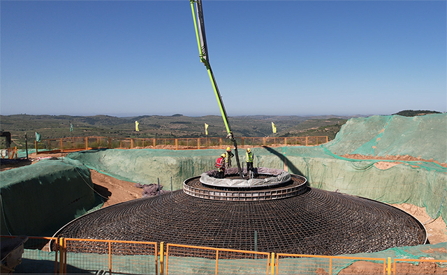 甘肃华池紫坊畔50MW风电项目风机基础浇筑所有完成